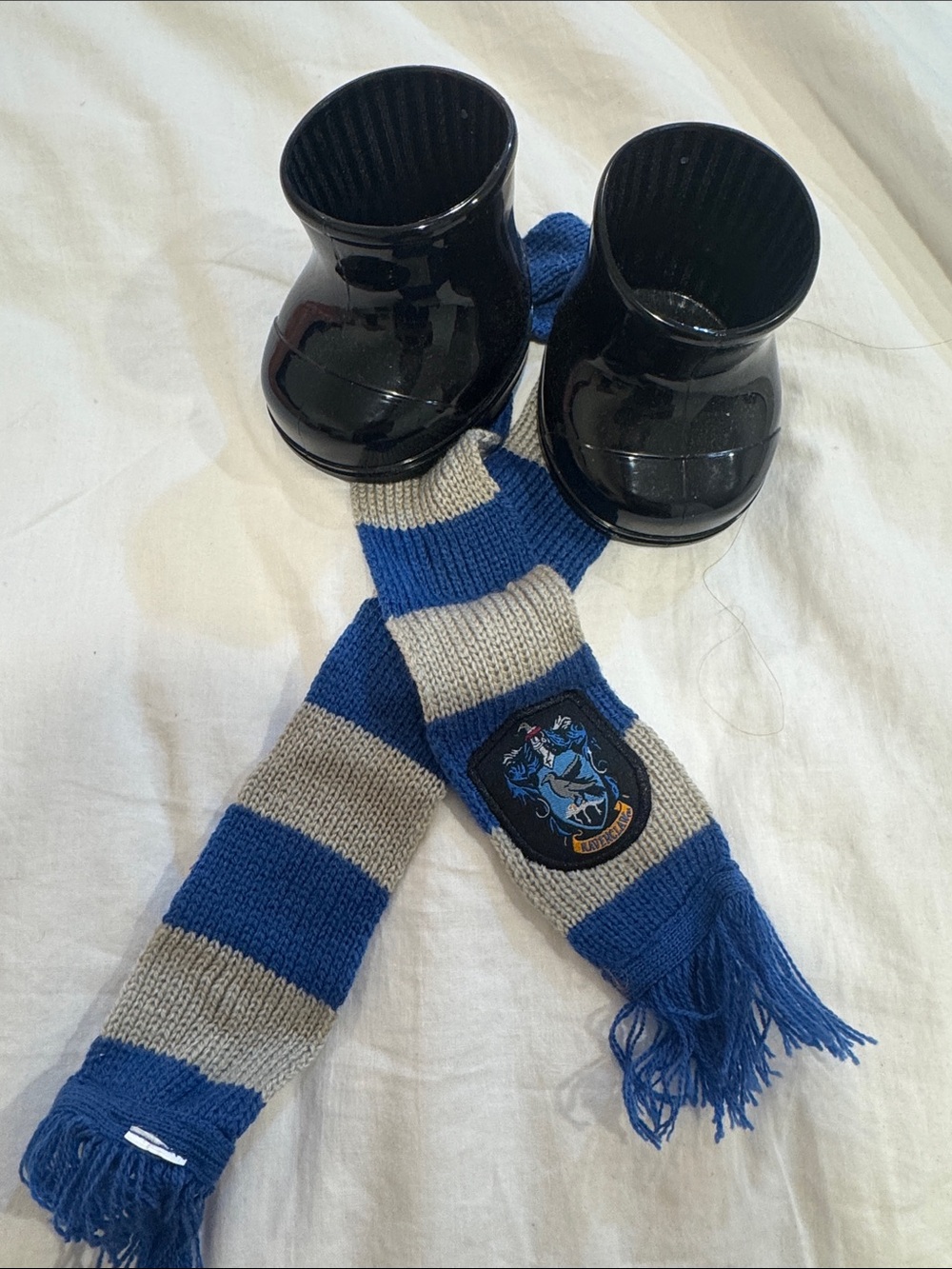 Build A Bear Harry Potter Ravenclaw Striped Scarf and Black Boots for Teddy Bear